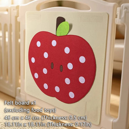 Baby Felt Board Play Food Toys Wall Sticker Fruits Vegetables