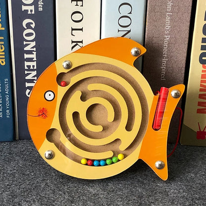 Children Magnetic Maze Toy Kids Wooden Puzzle Game Toy Kids Early Educational