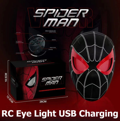 In Stock Miles Spider-Man 1:1 Scale Electronic Mask With Moving Glowing Eyes