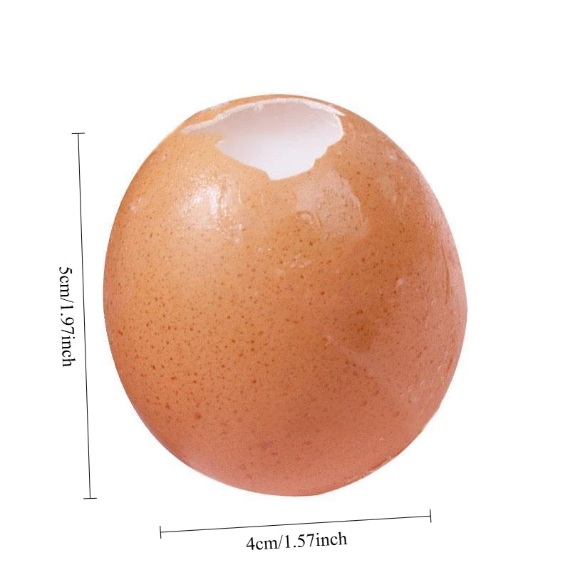 Realistic Silicone Egg Squeeze Toy Crack Egg Fidget