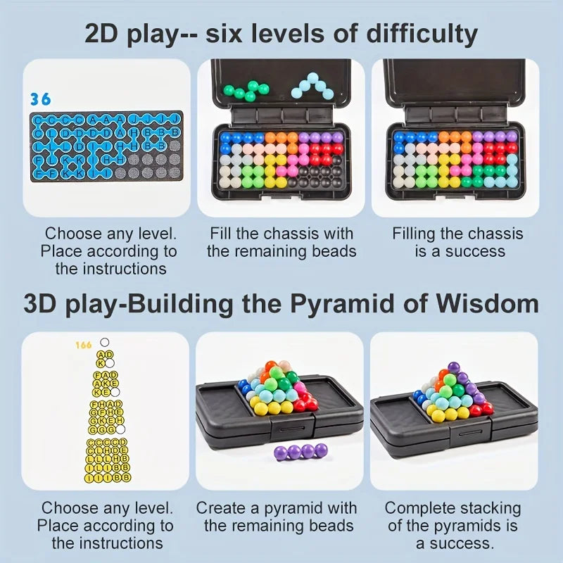 3D Puzzle Board Game - 200 Challenges for Kids