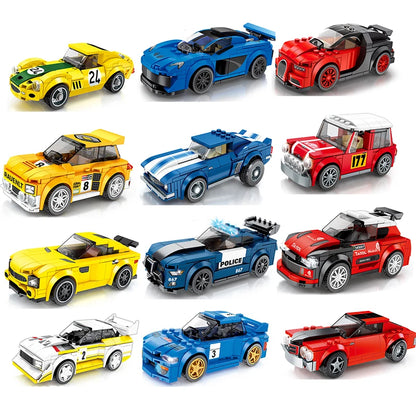 City Speed Racing MOC Car Sports Building Blocks Bricks Classic