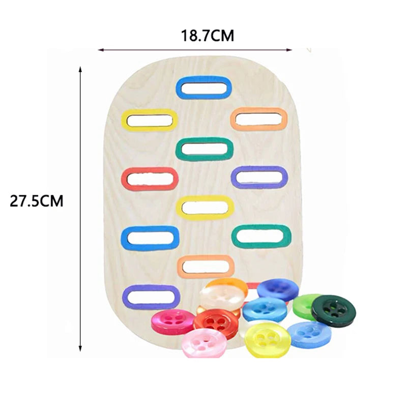 Children's Sensory Tray Table Color Hairball Game Wooden Tile Montessori