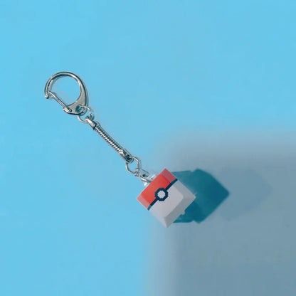 Pokeball Light Up Keyboard Key Keychain Stress Relief