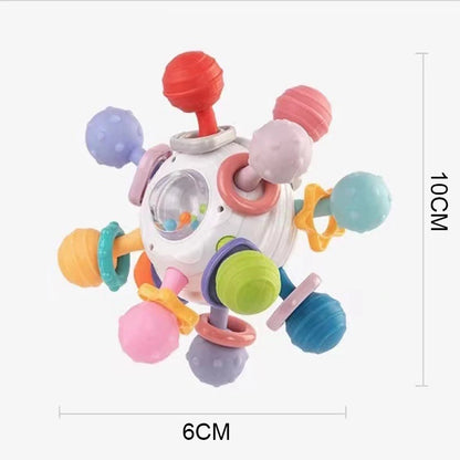 Baby Montessori Toys 0 6 12 Months Sensory Rattle Teether