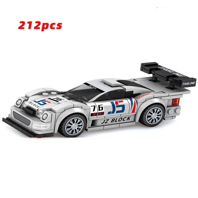 City Speed Racing MOC Car Sports Building Blocks Bricks Classic