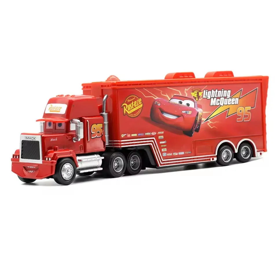 Pixar Cars Lightning McQueen Storm Jackson Mack Container Truck