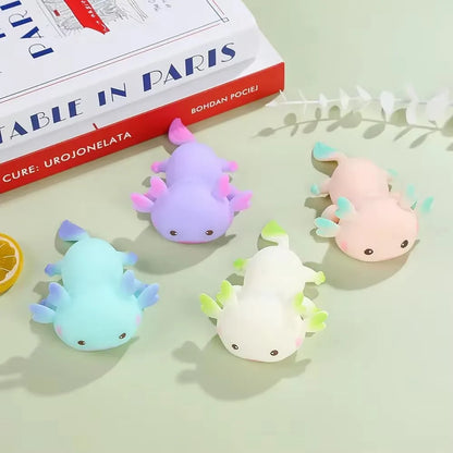 1/4pcs Axolotl Squeeze Ball Cute Fish Relax Cartoon Antistress Squishy