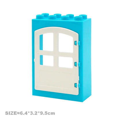 Big Particles Building Blocks House Parts Accessory Window Wall Roof