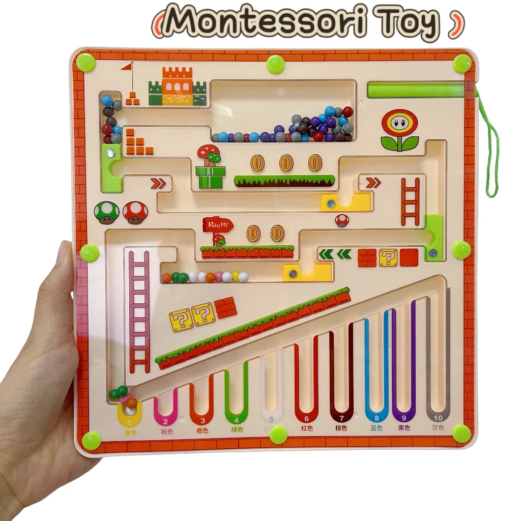 Magnetic Color and Number Maze Learning Education Toys