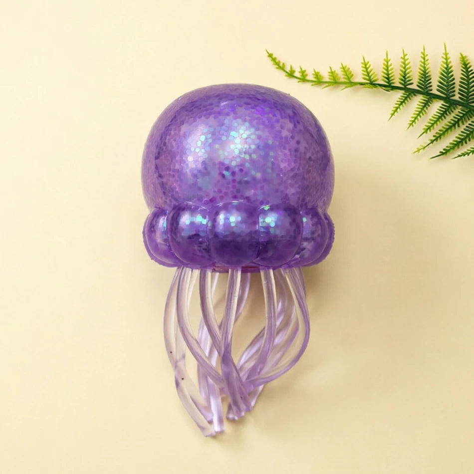 Glitter Octopus Squishy Glitter Jellyfish Squishy with Box Dumplings