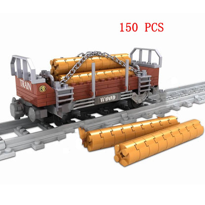 City Train Set Steam Bullet Vehicle Cargo Railway Station