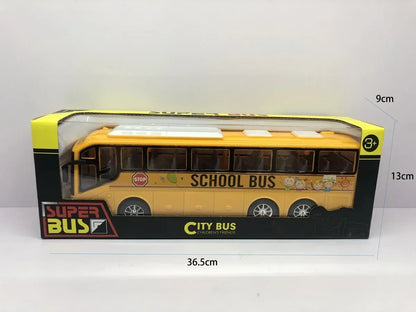 12.5" Large Size Yellow School Bus Toy for Toddlers, 1/16 Scale Die