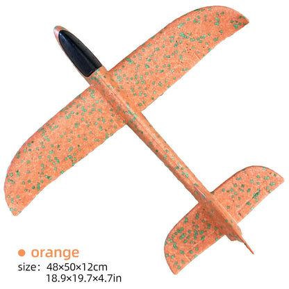 33/50CM Big Foam Plane Glider Hand Throw Airplane Light Inertial Bubble Planes