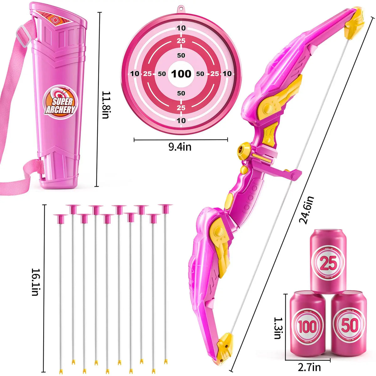 Children's Bow and Arrow Set Archery Toy Set Indoor and Outdoor Toys
