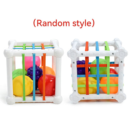 Toys Shape Sorter Cube Baby Toys with Colorful Fruits Activity Learning