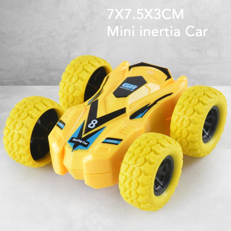 Mini Inertia Car Toys For Children Collision Automatic Turnover Double-Sided Running Car