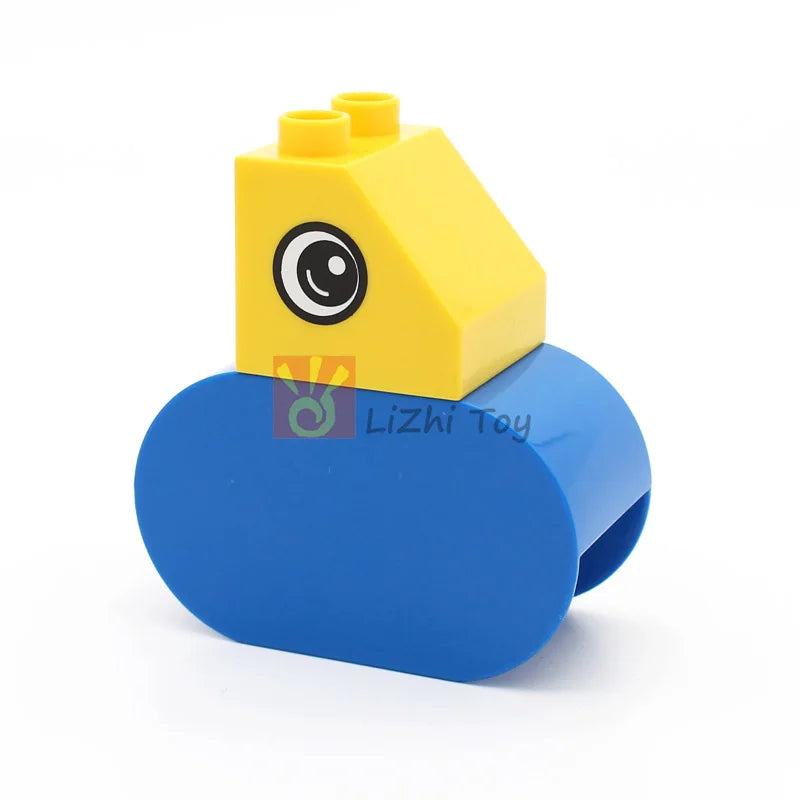 MOC Big Size Building Blocks Bricks Slope Windows Door Car