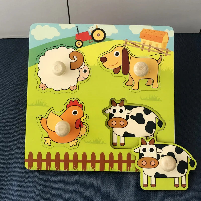 Montessori Toy Wooden Building Blocks Early Learning Educational Toys