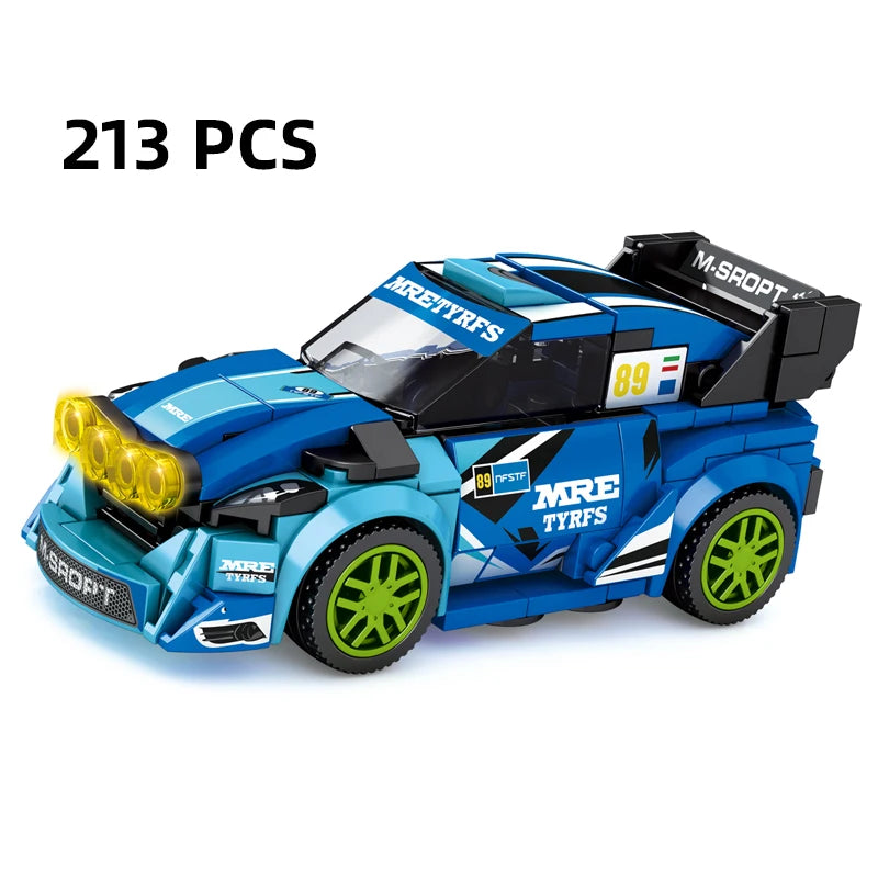 City Speed Racing MOC Car Sports Building Blocks Bricks Classic