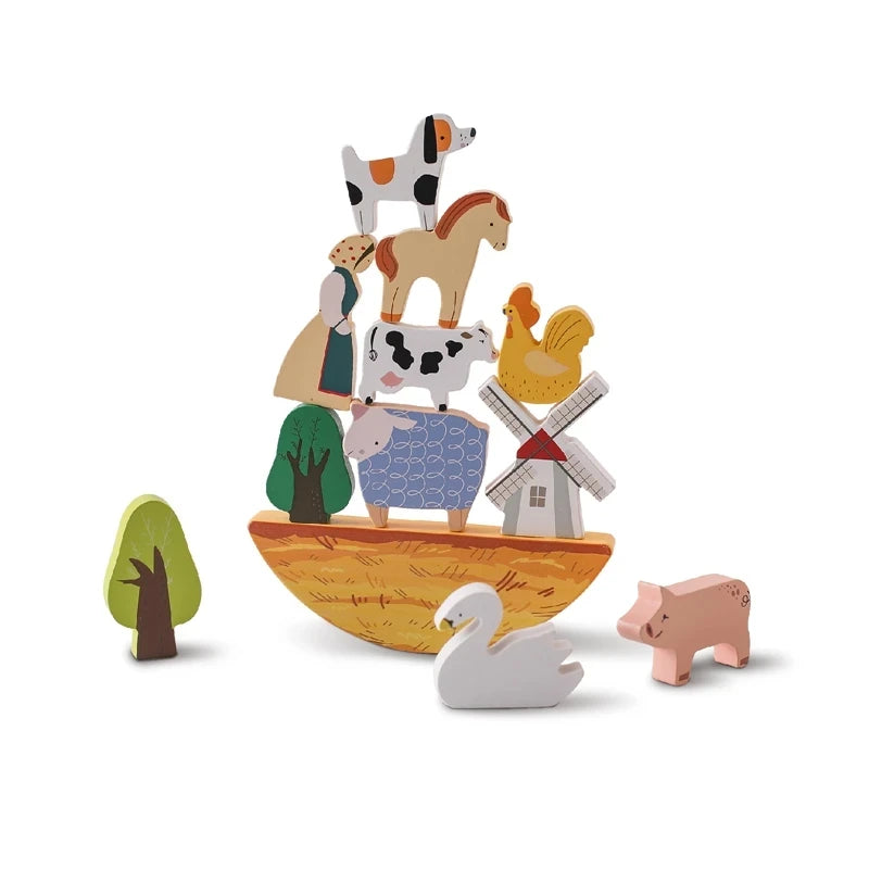 Montessori Sensory Toys  Stacking Toys For Baby Forest Houses Replica