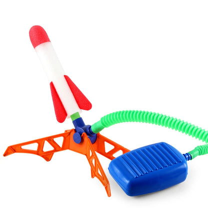 Kids Rocket Launcher Step Pump Power Air Pressed Stomp Outdoor Family Games