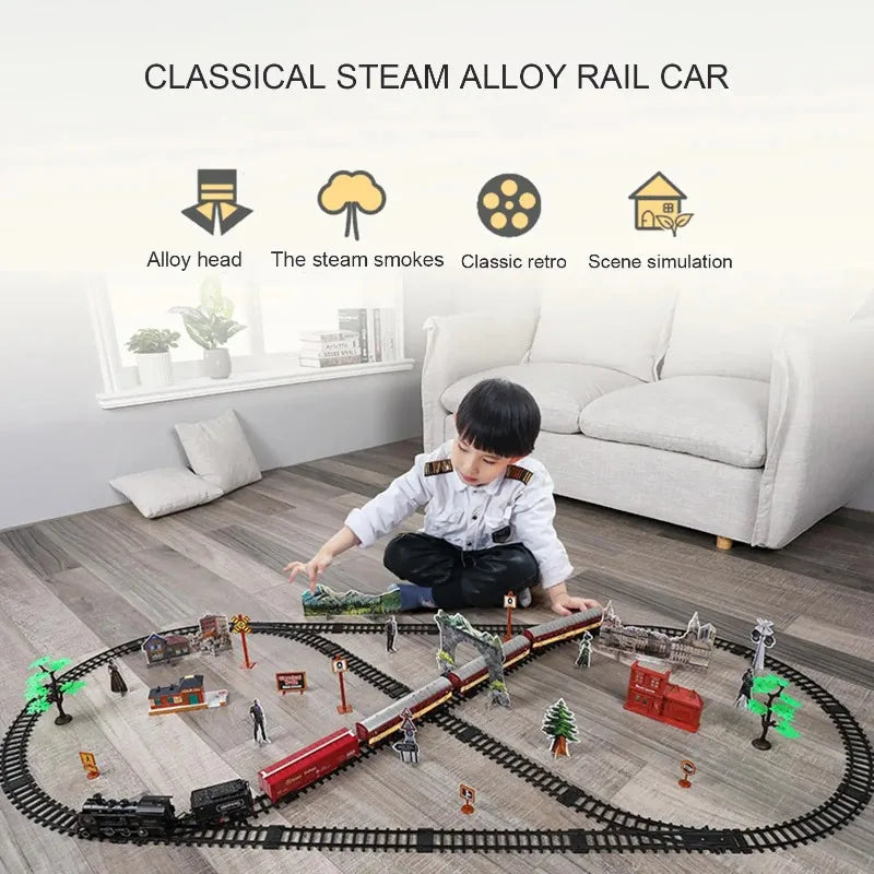 Classic Railway Freight Train Playset