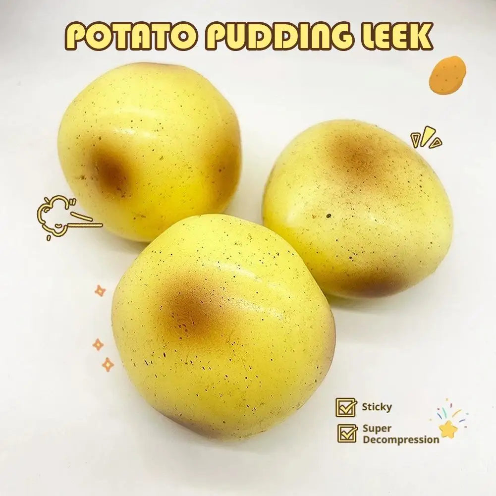 Fluid Potato Squishy Toy Slow Rise Stress Ball, Realistic Fruits Fidget,