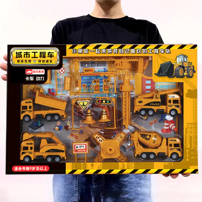 Engineering Vehicle Toys Plastic Construction Excavator Tractor