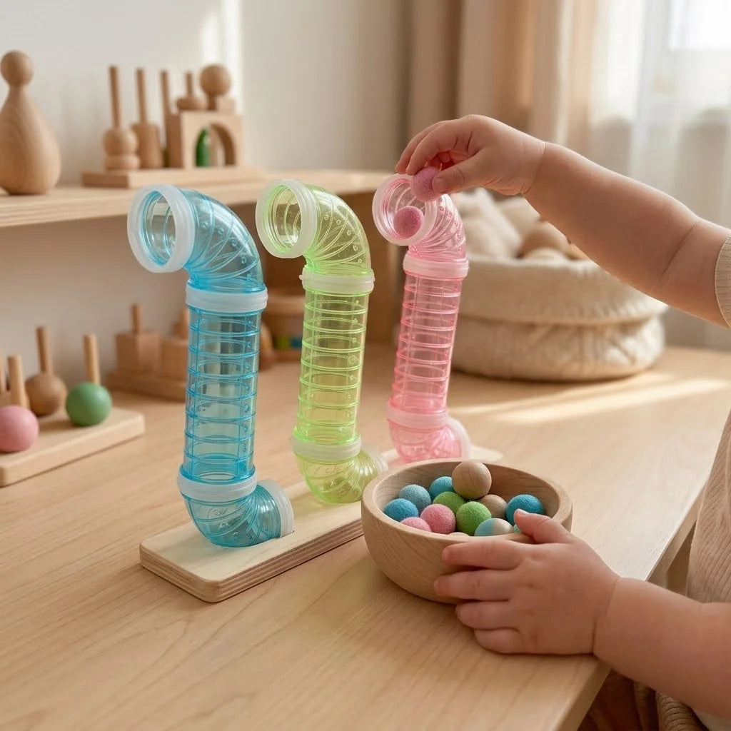 DIY Montessori Busy Board Accessories, Wooden Sensory Educational Toy