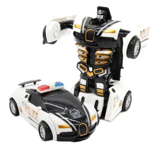Mini 2 In 1 Car Toys One-key transformable Car Toys Automatic  Robot
