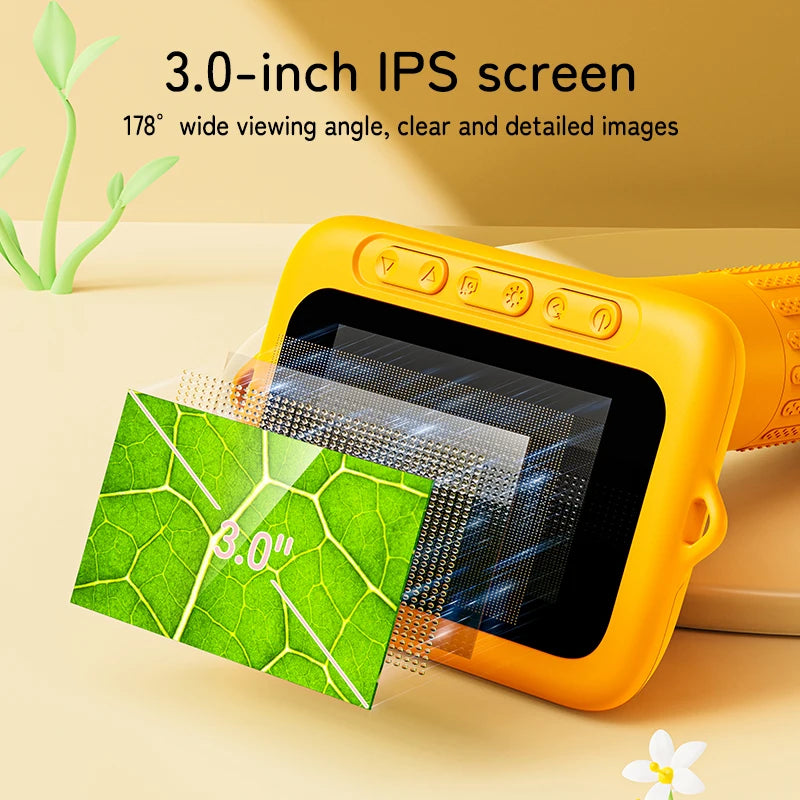Microscope for Kids 3-Inch Eye-Protection LCD Screen Digital Microscope Scientific Educational Toys