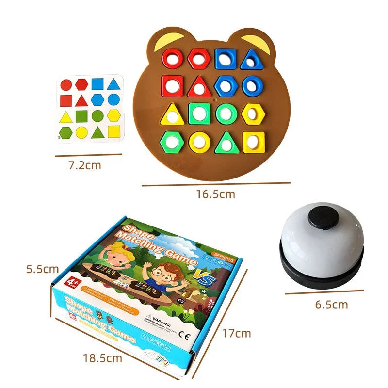 Children Matching Puzzle Toys Colors Geometric Shape Jigsaw Board Games Early Educational