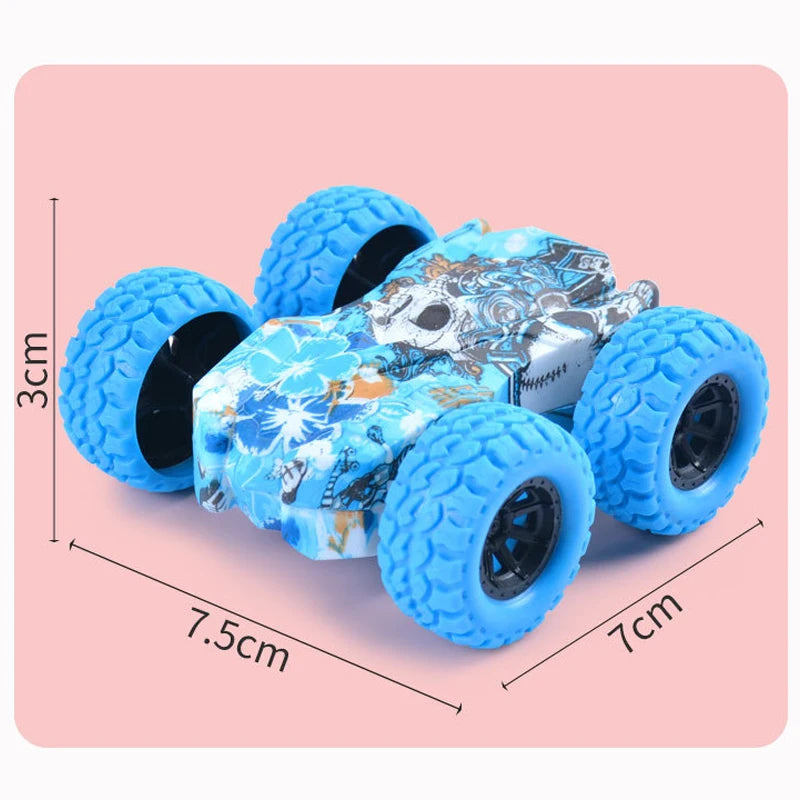 Mini Inertia Car Toys For Children Collision Automatic Turnover Double-Sided Running Car