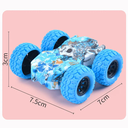 Mini Inertia Car Toys For Children Collision Automatic Turnover Double-Sided Running Car