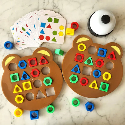 Children Matching Puzzle Toys Colors Geometric Shape Jigsaw Board Games Early Educational