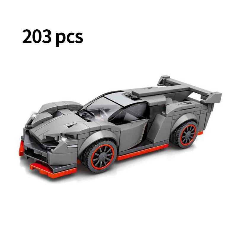 City Speed Racing MOC Car Sports Building Blocks Bricks Classic