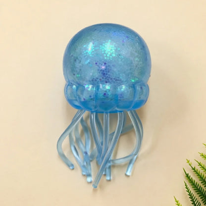Glitter Octopus Squishy Glitter Jellyfish Squishy with Box Dumplings