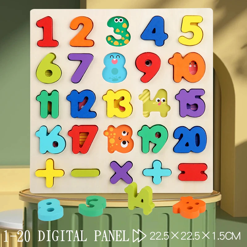 Alphabetic Arithmetic Number Geometric Shapes Educational Game Toy