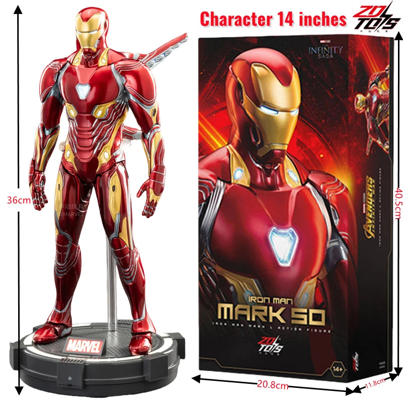 ZDTDS Original 1/5 36CM Iron Man MK50 MK3 LED lighting
