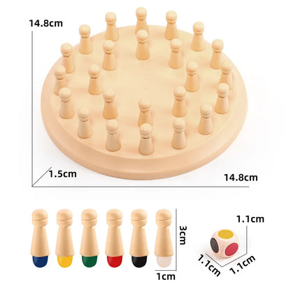 Memory Matching Puzzle Board Game with Dice & Sticks