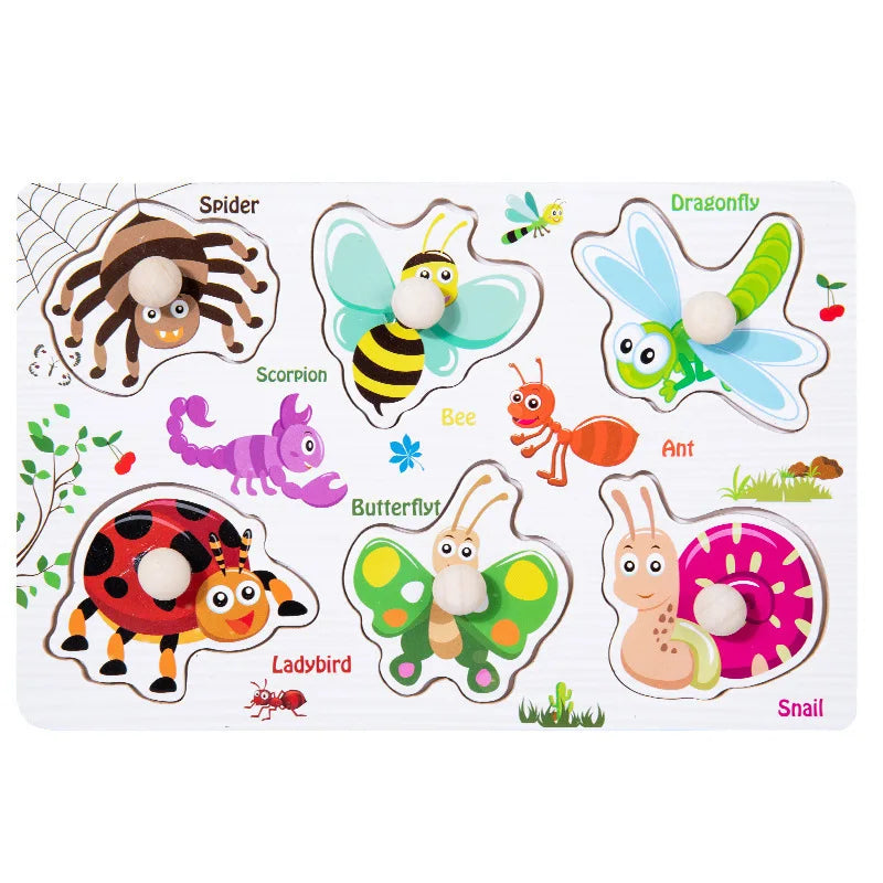 Wooden Puzzles Children Montessori Toys