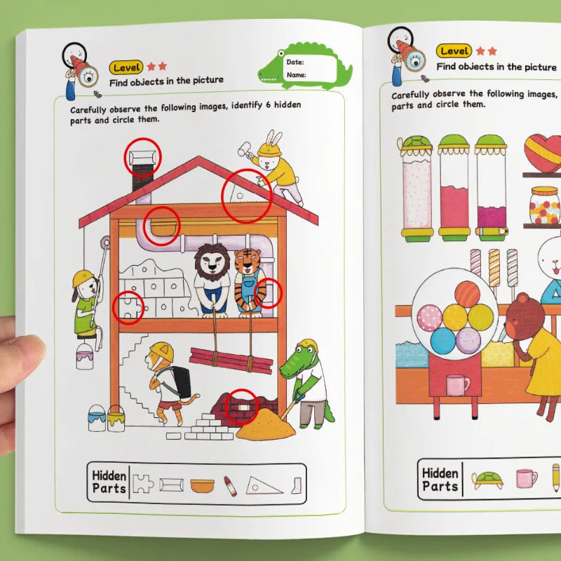 Find Hidden Pictures Matching Game Montessori Kids Visual Tracking Concentration Trainting