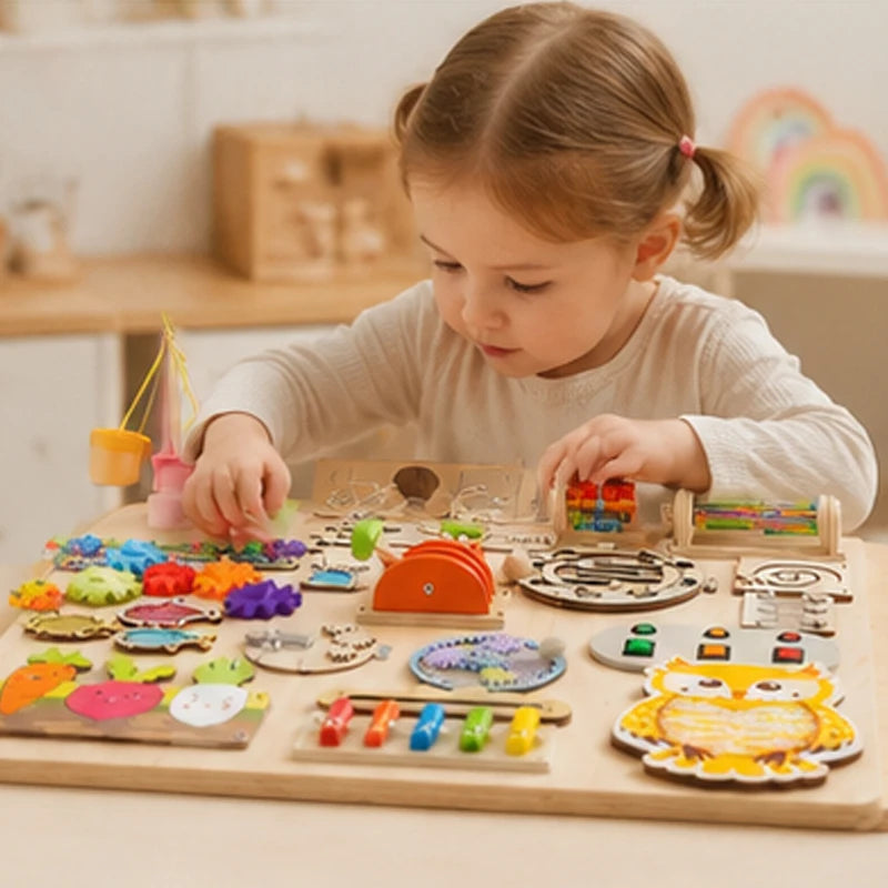 Premium Montessori Busy Board Accessories  Sensory Fine Motor Skills