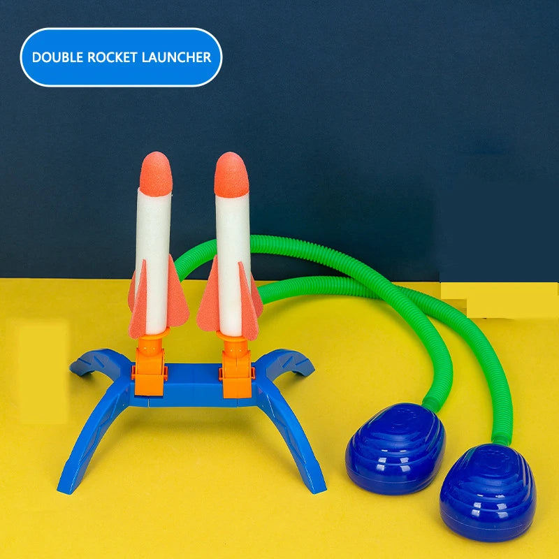 Kids Rocket Launcher Step Pump Power Air Pressed Stomp