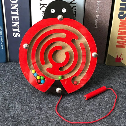 Children Magnetic Maze Toy Kids Wooden Puzzle Game Toy Kids Early Educational