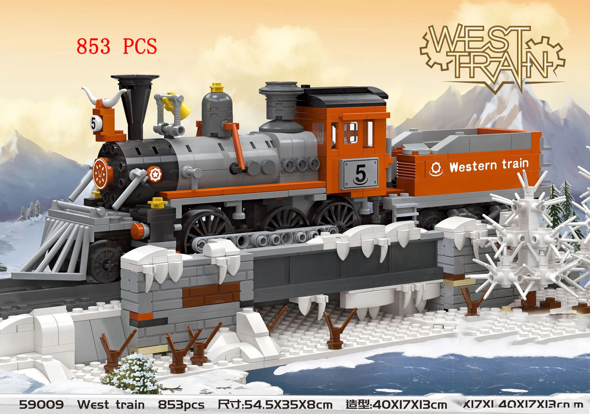 City Train Set Steam Bullet Vehicle Cargo Railway Station