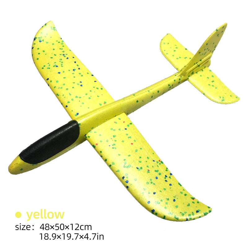 33/50CM Big Foam Plane Glider Hand Throw Airplane Light Inertial Bubble Planes