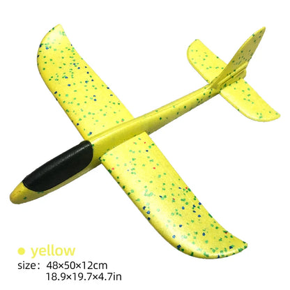 33/50CM Big Foam Plane Glider Hand Throw Airplane Light Inertial Bubble Planes