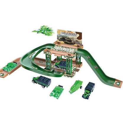 Children's track parking lot toys